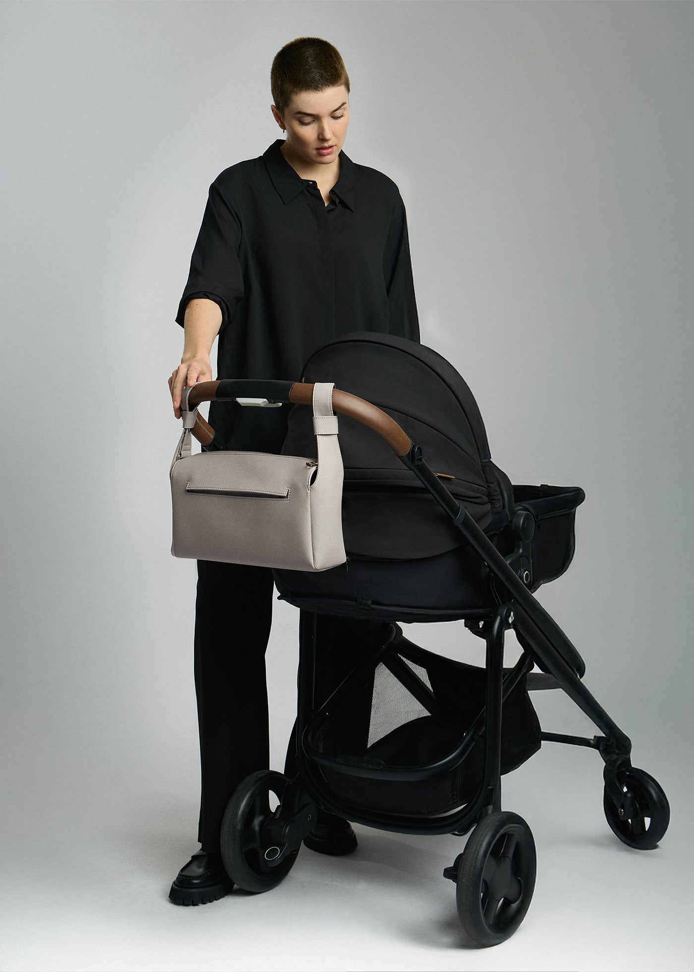 Babiie Pushchair My Babiie Changing Bag Stars Black Quilted My